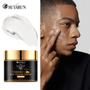 SUYARUN Men's Face Moisturizer with Turmeric & Bee Venom, Deep Hydration, Hydrating & Oil Control, Smoothes & Firms Skin, Skin Firming, Relieves Dryness, Refreshing Daily Skincare, Suitable for All Skin Types, Moisturizing
