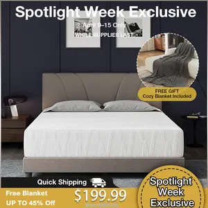 Memory Foam Mattress 5/6/8/10/12/14 Inch Gel Memory Foam Mattress with 30% NanoGel for Cool Night Sleep & Pressure Relief, 3-Layer Foam Structure for Motion Isolation, CertiPUR-US Certified, Easy Setup