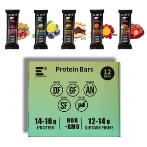 E3 Variety Pack(12 bars mixed flavors) | PB&J, PB&Choco, Lemon Blueberry, Orange Cranberry, Almond Cherry-Non-gmo,Soy Free,No Sugar Alcohols Snack