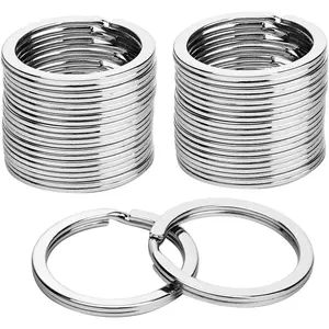 150-Pack 1 Inch Metal Key Rings (25mm) -  Split  Rings for , DIY Crafts, ,  & Office Accessories - Durable Nickel Flat Keyrings Bulk
