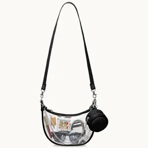 Mini Transparent Crossbody Shoulder Bag, Ideal for Music Festivals and Various Events