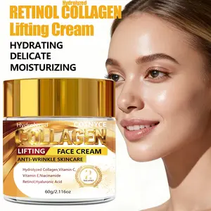 60g Collagen Face Cream with Vitamin C, Smooth Moisturizing, Alcohol-Free, No Scent, Non-Greasy, Easy Absorption, Suitable for All Skin Types