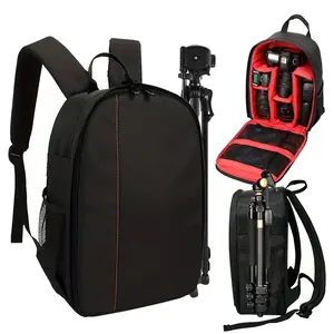 Camera Bag Backpack, DSLR SLR Camera Case Compatible with Canon/Nikon/Sony/Fuji/Gopro/DJI , Waterproof Photography Backpacks with Rain Cover for Women Men, Black