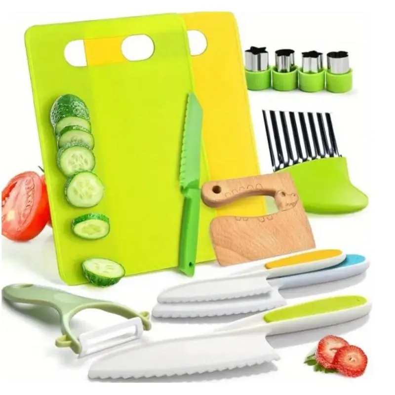 13/32 Pcs Kids Kitchen Set | Multifunctional Fruit & Veg Cutting Tools | Home Use & Portable | Safe Grip Handles | Cooking & Baking Kit | Christmas Gift for Little Chefs,2026 Upgraded,Today's special