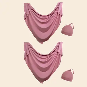 2 Pack Newborn Swaddle Blanket Set – Soft Breathable Anti-Startle Swaddles with Bib, Absorbent Wraps for Preemie & Infant Babies, Unisex Newborn Essentials babyswaddle  blanket