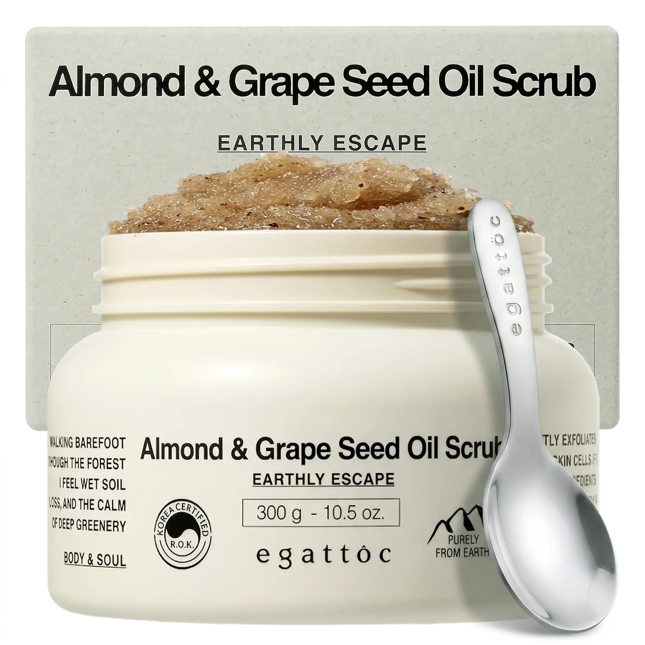 [Egattoc] Almond and Grape Seed Oil Body Scrub