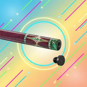 EVO Royale Pool Cue - Garnet Crest | Luxury Glass Fiber + Carbon, 29 in Shaft, TIME 3 Tip 12.5 mm, Ultra-Stiff 3/8-10 Stainless Joint, Wrapless Grip, 19-19.5 oz Power and Control