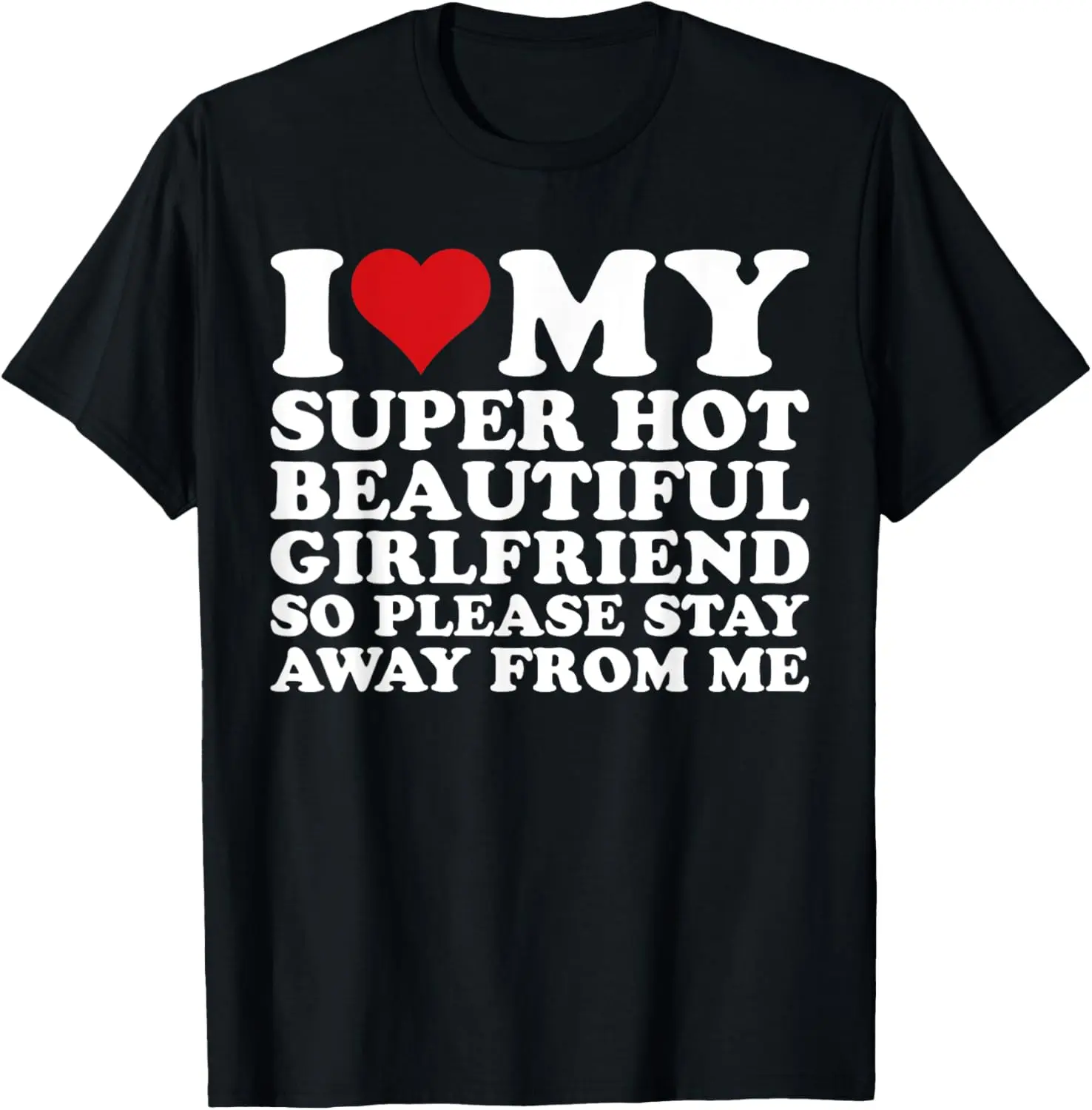 Women's Vintage Graphic T-Shirt, Funny 'I Love My Girlfriend' Slogan, 100% Cotton Distressed Streetwear Top for Everyday Wear