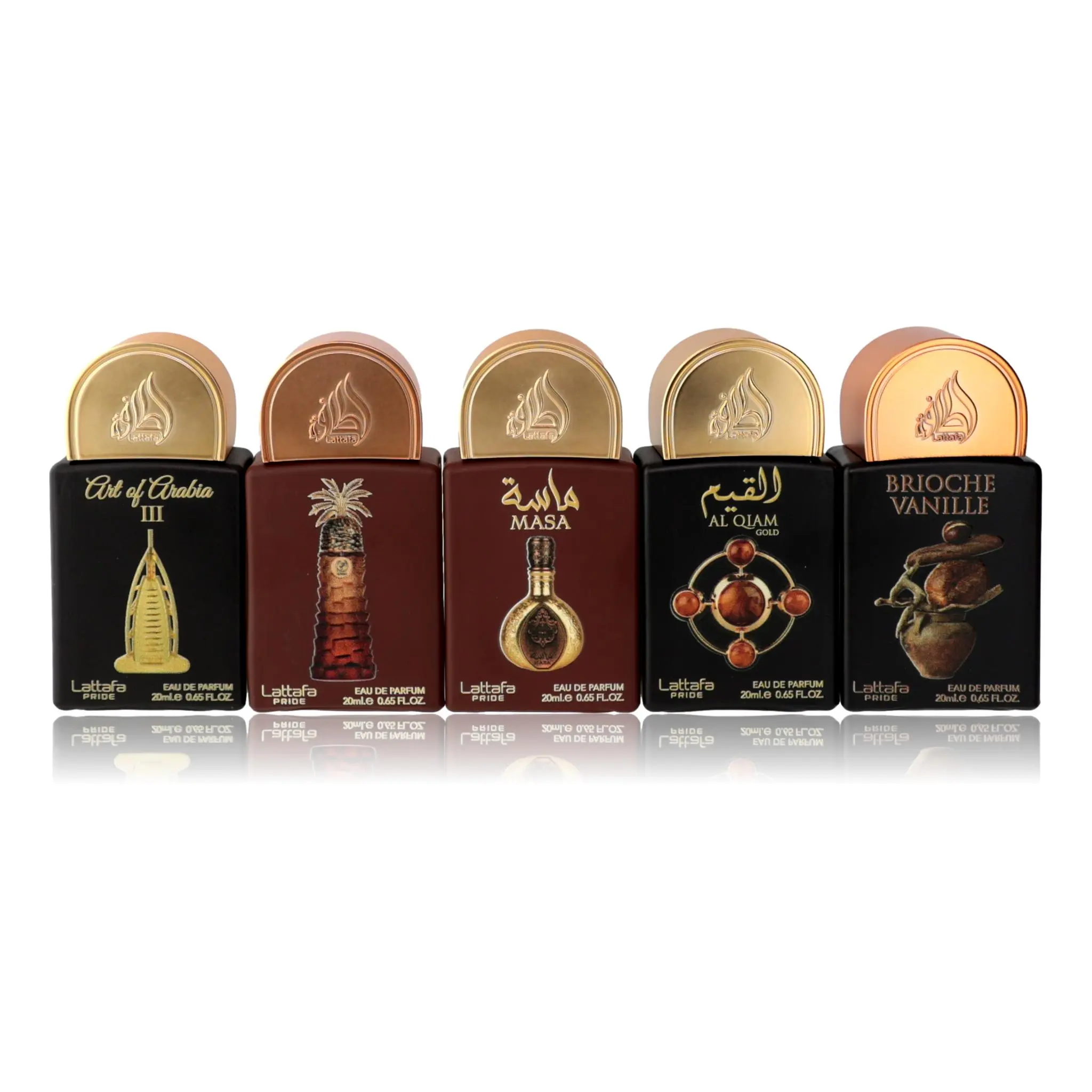 Lattafa Pride Collection No.4 Gender-Neutral Arabian Fragrance Set - 5-Piece Bottle-Packaged Pride Fragrance Set for Unisex, Fragrance Sets