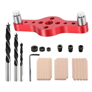 Multi-Position Drill Guide Lightweight Aluminum Jig with Anti-Rust Finish for Woodworking DIY, Includes 3 Mounting Screws