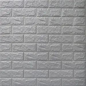 3D Wall Sticker Panel, Self-adhesive Waterproof Foam Brick Wallpaper, Easy Install Durable Design Wall Decor for Living Room & Bathroom Peel and Stick Wallpaper Designs