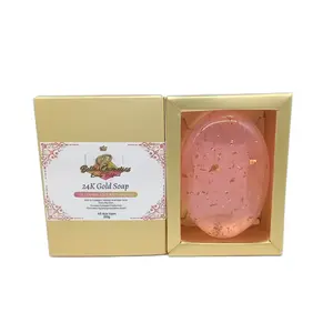 24K Gold L-Glutathione Brightening Soap Body Care Luxury Organic Body Wash