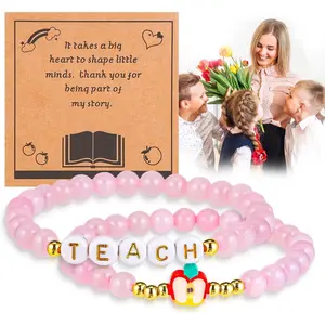 Teacher Appreciation gifts,Natural Stone Bracelet Set for women, Thank You Gifts for teacher