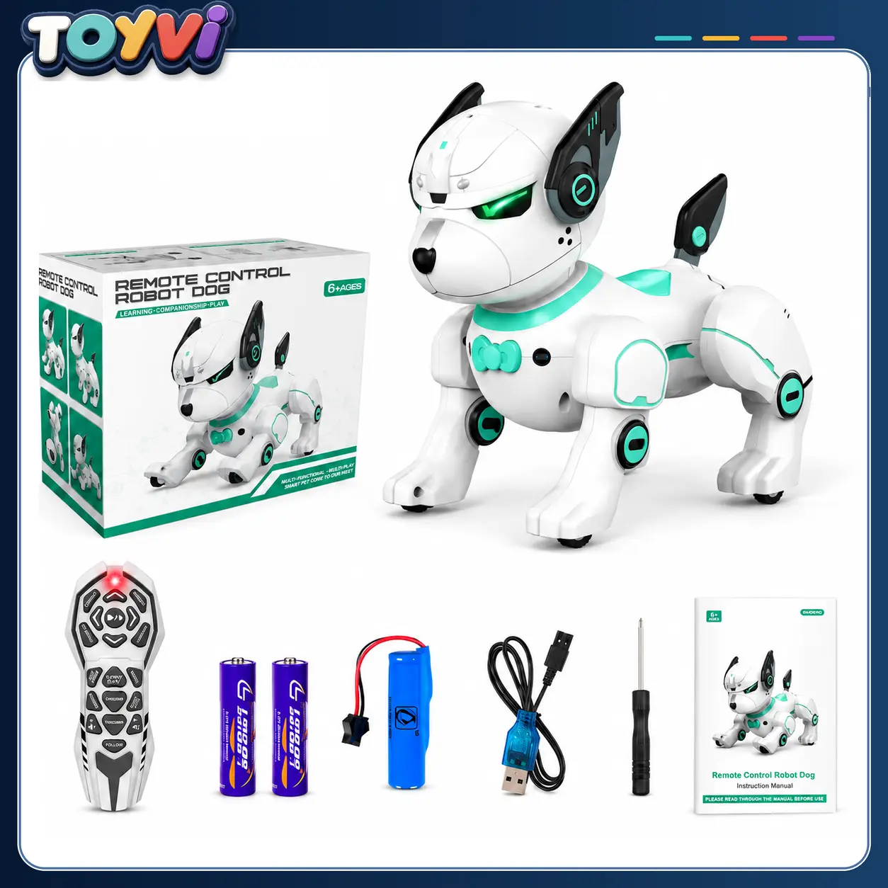 Intelligent Robot Dog Remote Control Toy, Interactive Pet Dog with Programmable Singing and Dancing Stunts, Birthday Holiday Gift
