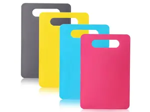 4-Pack Flexible Cutting Boards – 11.4x7.5" Plastic Mats for Meat & Vegetables, 2mm Thick Chopping Kitchen