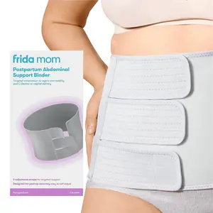 Frida Mom Postpartum Abdominal Support Binder - Core Support with 3 Adjustable Straps, Soft Inner Fabric & Keep-Cool Mesh Outer Fabric, Size 29-46" Waist