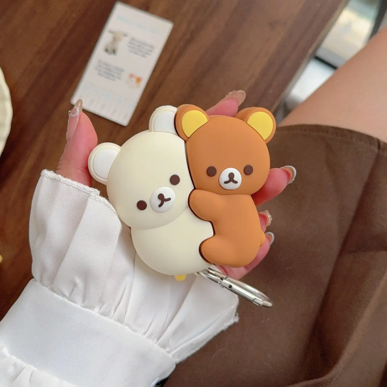 1 piece of teddy bear earphone case,Cute Wireless Bluetooth-compatible Earphone Case, Shockproof Durable Fashion Accessory, Earbud Fit, Compatible with AirPods 1/2/3/4/pro/pro2, Earbuds