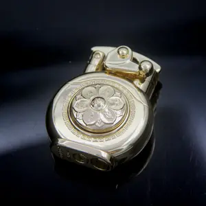 Vintage Cool Lighter, Old Fashioned Liquid Lighter, Creative Lucky Rocker Switch, Lucky Wheel Rotating Disk Decompression, Can Be Added Fuel, Gift Box Packaging, Suitable For Smokers, Collection, Holiday Gifts, Daily Home Ignition, (Excluding Fuel)