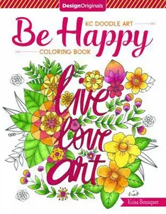 USED-Kc Doodle Art Be Happy Coloring Book by Bousquet, Krisa (Paperback)