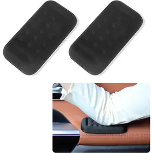 2PCS Car Arm Rest Elbow Pads Comfortable Memory Foam Car Armrest Cushion for Arm Support Universal Car Door Armrest Pad Car Interior Accessories Black