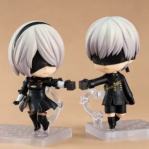 NieR:Automata Action Figures Set, #1475 YoRHa No.2 Type B 2B #1576 YoRHa No.9 Type S 9S, Premium PVC Anime Collectibles, Ideal Gift for NieR Automata Fans & Video Game Lovers