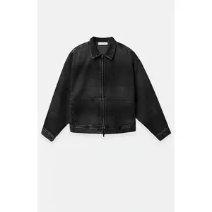 Fear of God ESSENTIALS Men's Vintage Black Denim Cropped Work Jacket