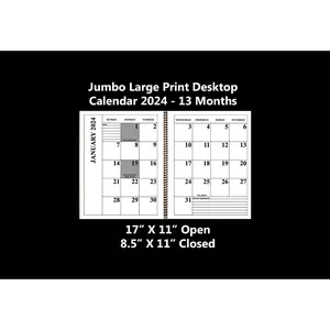 Jumbo Large Print 2024 Desktop Calendar - January 2024 to January 2025