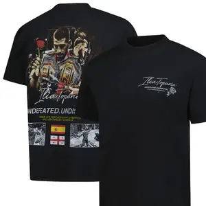 Ilia Topuria Tea And Roses Boxy T-Shirt, Fashion Cotton, Full Sizes, For Men, For Women