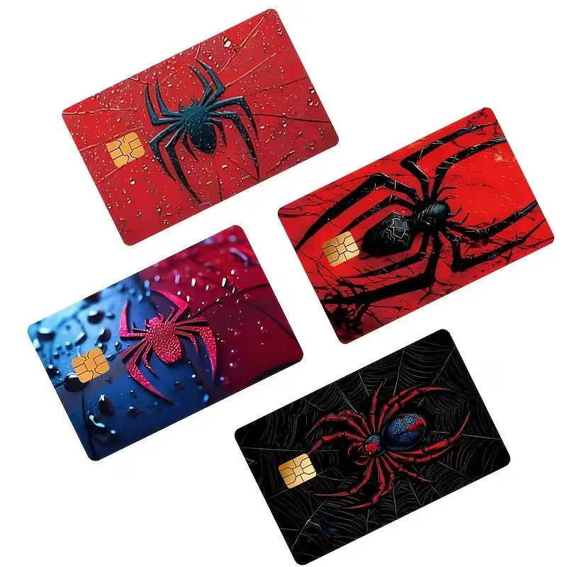 Credit Card Skin, Waterproof Debit Card Sticker Cover, Scratch Resistant Vinyl Wallet Wrap, Gothic Spider Art Design