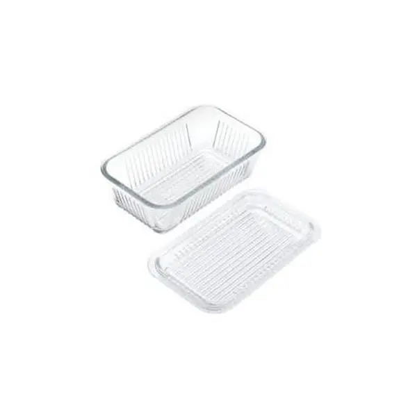 Gemco 5078594 Clear Glass 6-in 1 Butter Dish