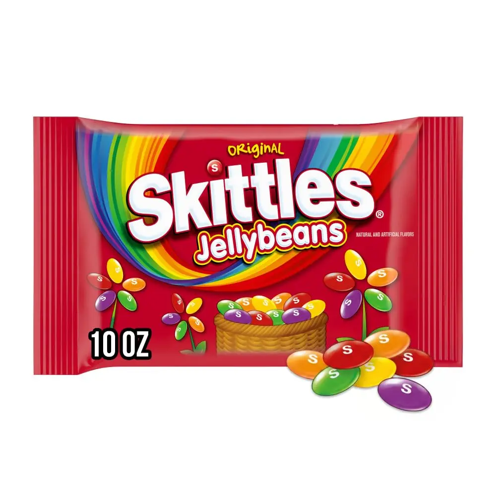 Skittles Fruit-Flavored Jellybeans, 10oz Candy Snack for On-the-Go Treats