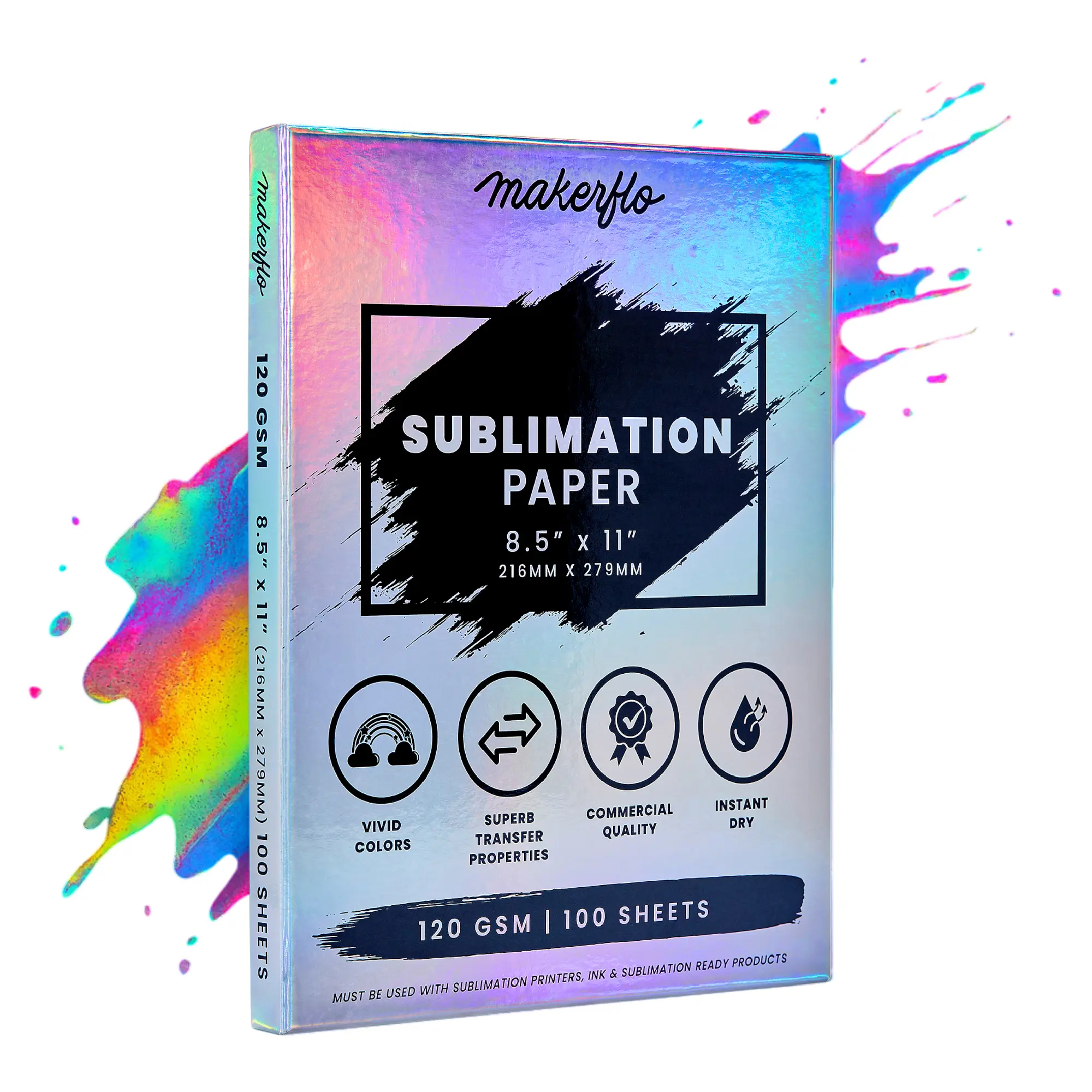 Makerflo Sublimation Paper 8.5 x 11 Inch 1000 Sheets, Heat Transfer Sublimation Paper For Tumblers T-Shirts Phone Case Mugs, Printable Stickers Gifting Christmas DIY Enthusiast