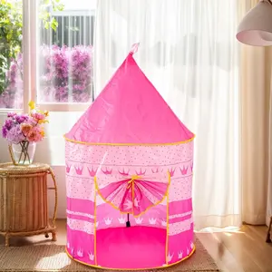 Kids Cute Yurt Play Tent, Teepee, Portable Princess Fairy Tale Castle Playhouse, Outdoor Portable Mongolian Yurt, Beach & Grass Toy, Ideal Birthday Christmas Halloween Thanksgiving Gift, No Accessories