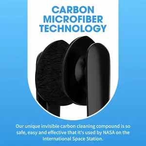 CarbonKlean Peeps Eyeglass Lens Cleaner - Efficient and Durable Carbon Microfiber Technology - Exclusively Used by NASA - 500 Uses (Injected Red)