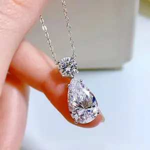 Maxine Elegant 6.25Ct Pear Cut Necklace, Pendant necklacefor Daily,Travel, Proposal, Birthday, Anniversary
