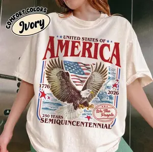 America 250th Anniversary Shirt, We The People Eagle Tee, 1776-2026 USA Flag Shirt, Patriotic T-Shirt, Semiquincentennial Comfort Colors