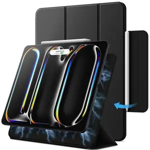 JETech Magnetic Case for iPad Pro 13-Inch M5/M4 (2025/2024), Support Pencil Pro and Pencil (USB-C), Powerful Magnet, Slim Trifold Stand Tablet Cover with Auto Wake/Sleep