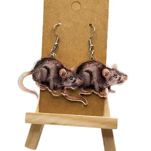 Adorable Pet Rat Earrings for Women Fun & Unique Fashion Accessory with Cute Design Perfect for Rat Lovers