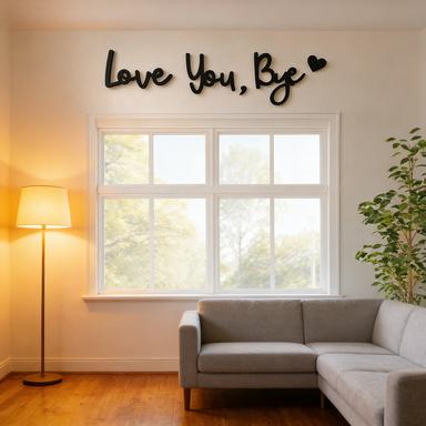 Wooden "Love You Bye" Sign Home Decor – Boho Farmhouse Wall Art for Stylish Living Rooms, Hallways and Entryways, Decorative Door Sign Gift for Family and Loved Ones Wooden "Love You Bye" Sign Home Decor – Boho Farmhouse Wall Art for Stylish Living Rooms, Hallways and Entryways, Decorative Door Sign Gift for Family and Loved Ones