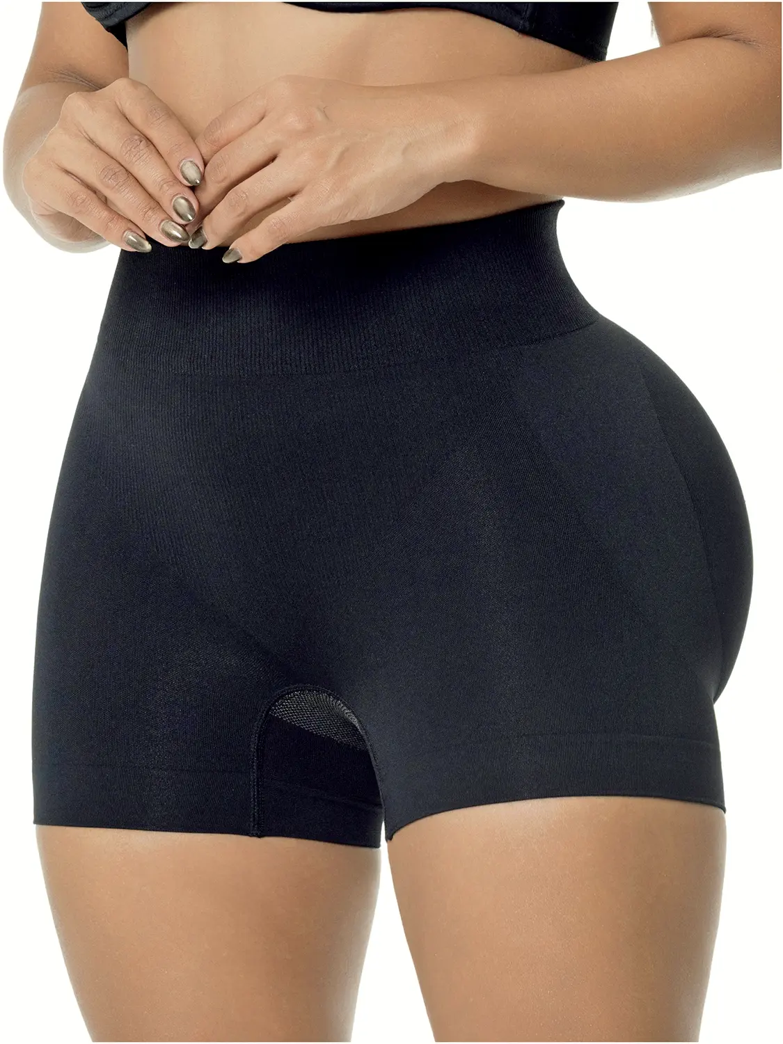 Women's Salome High-Waisted Tummy Control Boyshort Shaper - Seamless, Soft Compression Shapewear for Dresses, Butt Lifting Slip Shorts