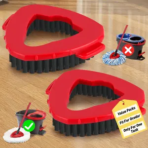 Scrub Head Refills for O-Cedar EasyWring Spin Mop 1 Tank System Spin Mop Head Refill Replace for Velida ocedar Mop Plastic Bristle dealsforyoudays