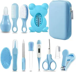 13-in-1 Baby Healthcare & Grooming Kit | Infant Safety Care Set with Brush Comb Nail Clippers & More