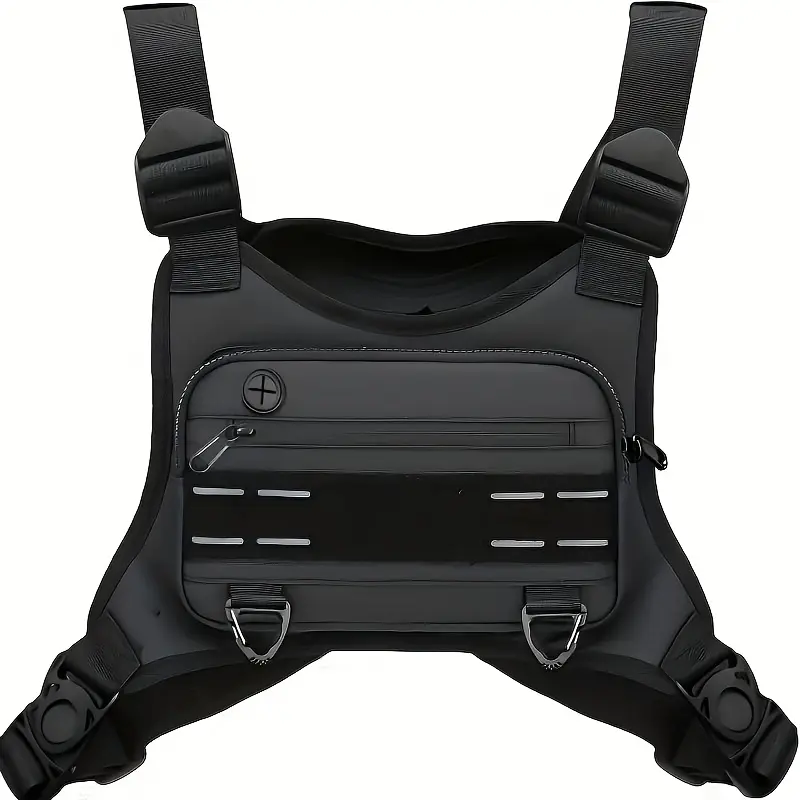 Tactical Chest Backpack for Men, Lightweight Sling Gear with Phone Chest Strap and Additional Storage Pocket, Built-In Phone, Chest Bag