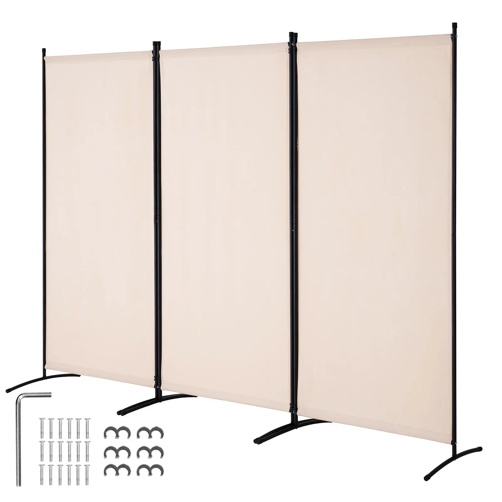 【SummerFinds】VEVOR Room Divider,  , 3 Panel Room Divider, Folding Privacy Screen and Portable Partition Divider for Room Separation, Freestanding Room Partitions for Office, Bedroom, Study, Beige