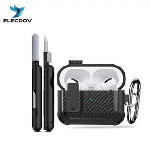 Airpod Pro Case Cover with Cleaner Kit, Compatible with Airpods Pro 2nd Generation Case/1st Generation (2023/2022/2019), Shockproof Lock Cover with Keychain for Men Women tiktokshopcreatorpicks, headphones bluetooth, earbuds wireless -ELECDOV APL4 summerv