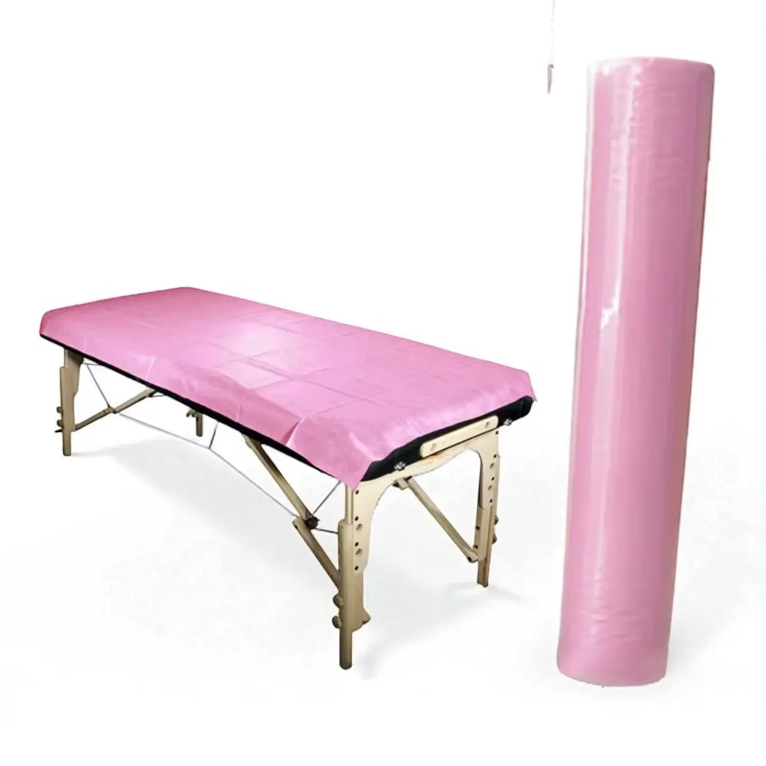 Pink Wax Table Roll — Pro Disposable Bed Sheet (100 M)