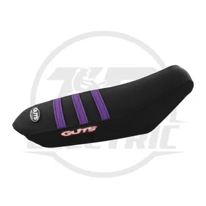 Guts Racing Gripper Seat Cover for E-Ride Pro - Purple & Black High-Traction Grip for Electric Moto Performance