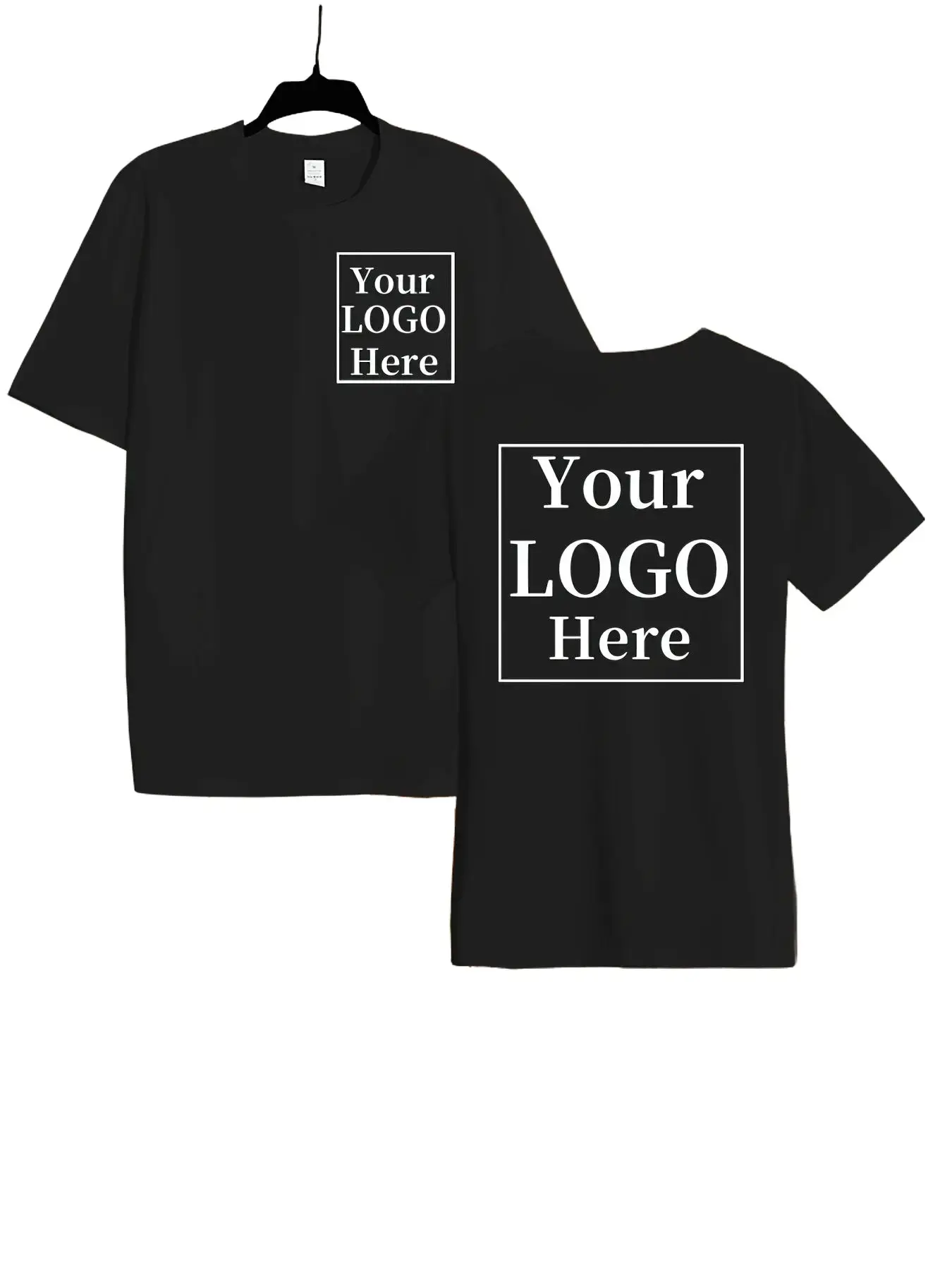 Men's Classic Round Neck Short-Sleeve T-Shirt, 2026 Custom Front & Back Print, Breathable Menswear Fabric, Shortsleeve, Soft