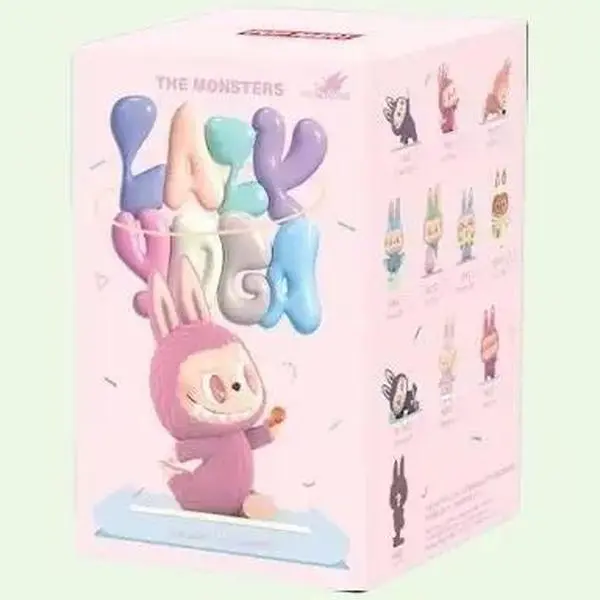 POPMART Labubu The Monsters Lazy Yoga 1 Blind Box - Unique Design Art Toy Collectible Figurine, Series Fans' Pack with Toy Unboxing, Blind Bag Unboxing Surprise Elements for Collectors, Mascot, Figurine Set