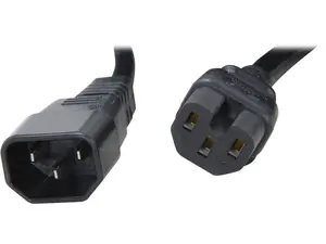 StarTech.com PXTC14C156 6 ft. 14 AWG Computer Power Cord - IEC C14 to IEC C15 Female to Male